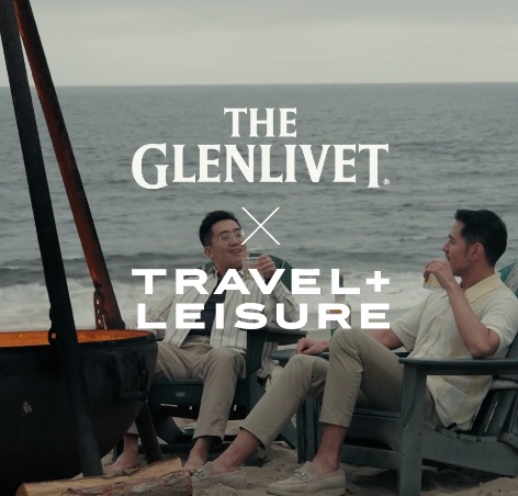 Chris Dong filming on location for the Glenlivet x Travel + Leisure campaign
