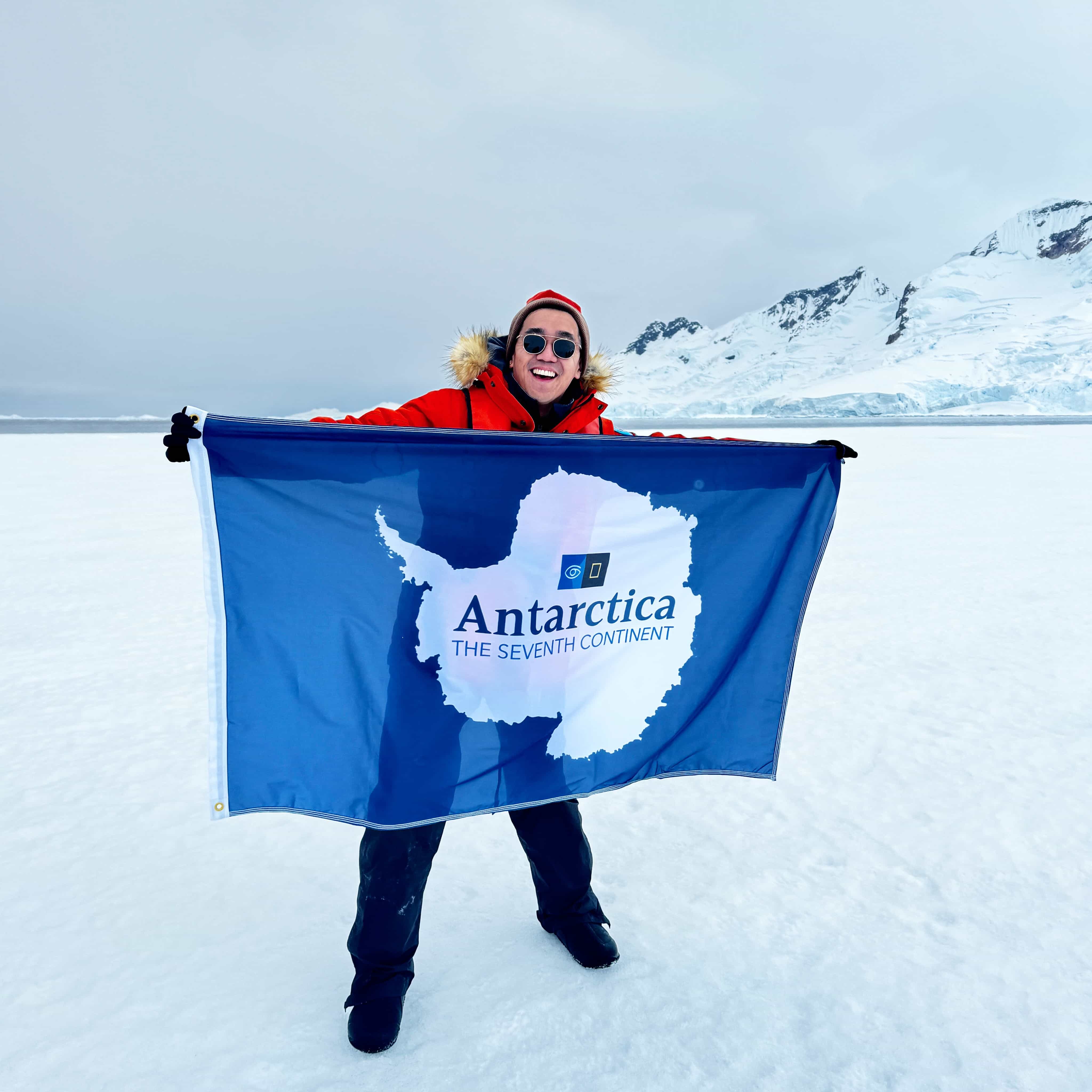 Chris Dong in Antarctica
